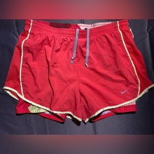Nike Red Dri-FIT Shorts with Gray Accents